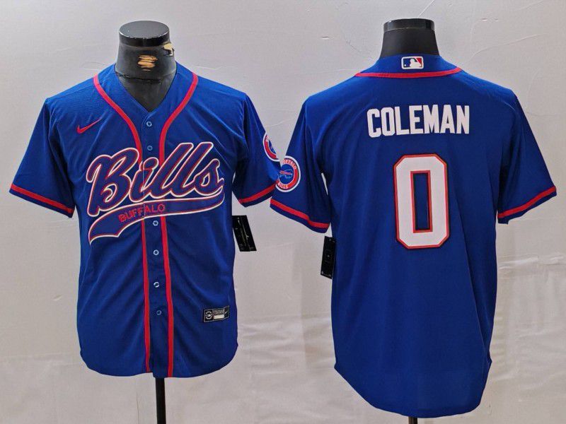 Men Buffalo Bills 0 Coleman Blue Joint Name 2024 Nike Limited NFL Jersey style 3